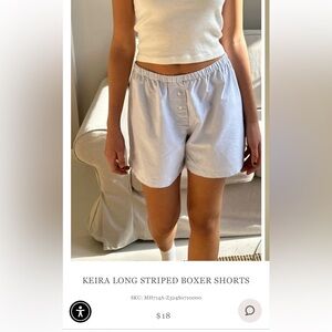 Keira Long Striped Boxer Shorts